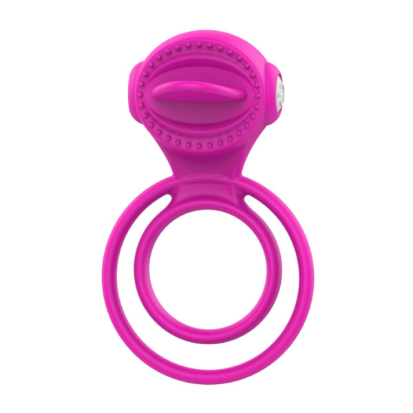 Anneau vibrant à 2 anneaux 1 mode de vibration très extensible rose 